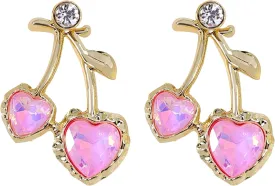 3D Cherry Earrings for Women Red Cute Fruit Earrings Cherry Accessories Christmas Jewelry