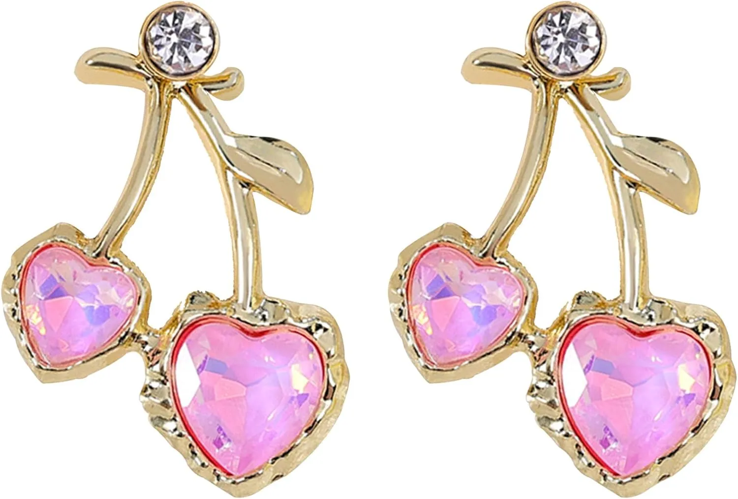 3D Cherry Earrings for Women Red Cute Fruit Earrings Cherry Accessories Christmas Jewelry