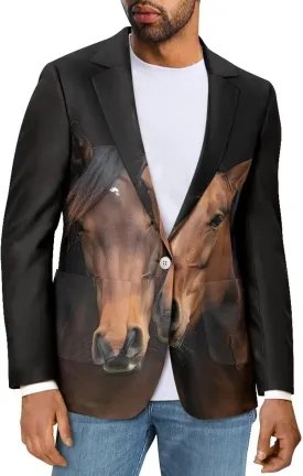 Blazer for Men Regular Slim Fit Suit Jacket Casual Sport Coats with Pockets One Button Formal Dress Size XS-5XL