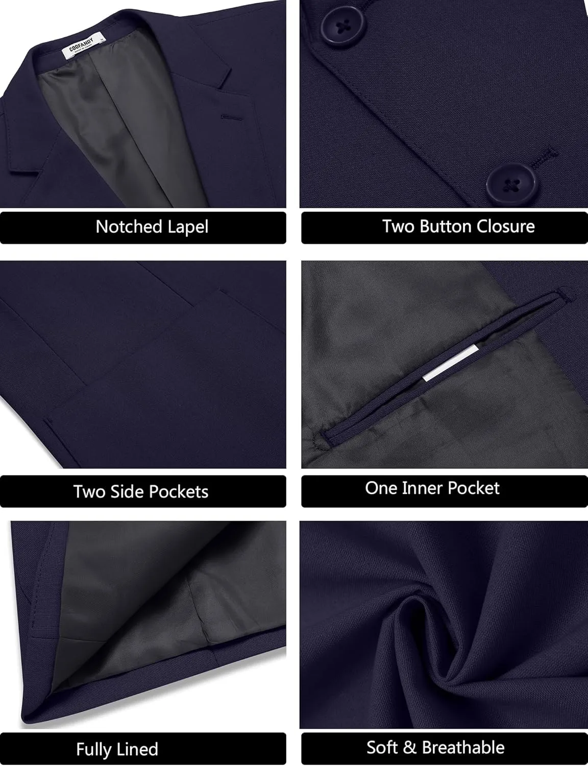 COOFANDY Men's Casual Linen Blazer Jacket Lightweight Sport Coats Two Button Suit Jackets