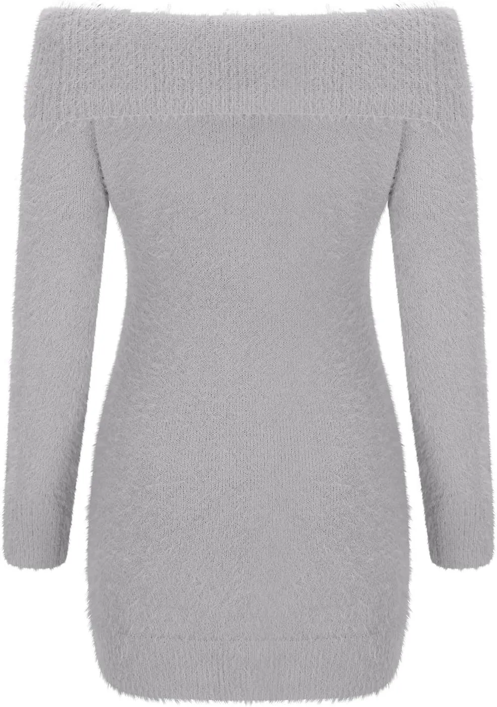 HGps8w Women's Off The Shoulder Sweater Dress Elegant Long Slleve Bodycon Mini Dress Fall Winter Fuzzy Warm Sweaters