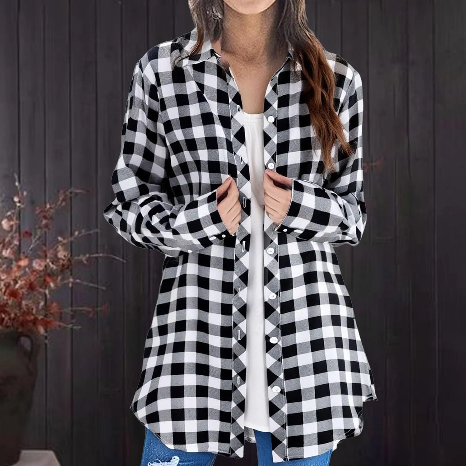Lightweight Cardigan for Women Fall Fashion 2025 Kimono Plaid Open Front Oversized Coat Tops Casual Comfy Blouse