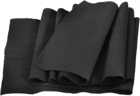 MECCANIXITY 39" Elastic Cuffs Ribbed Trims Cotton Fabric Knit Rib Stretch Tape Cuff Sleeve Waistband for Sewing, 6" Wide Black