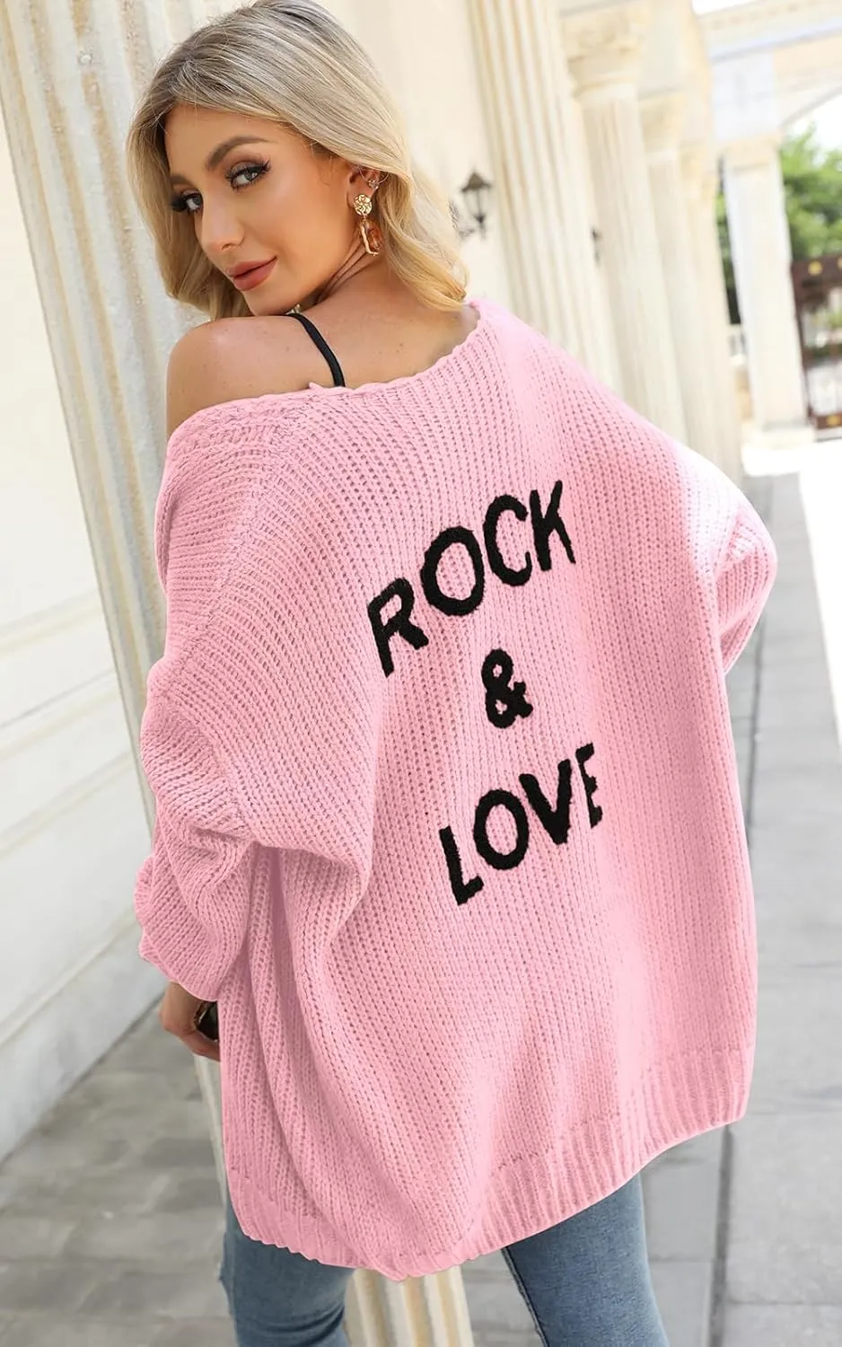 PRETTYGARDEN Women's Long Sleeve Open Front Knit Cardigans Sweaters Soft Loose Draped Coat Outerwear