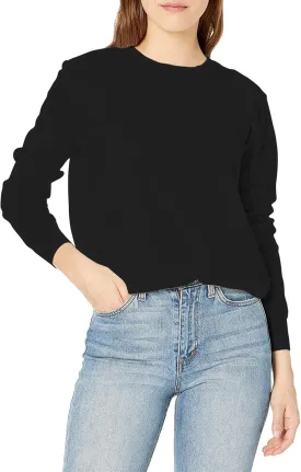 QUALFORT Women's Sweaters Long Sleeve Soft Lightweight Basic Knitted Pullover Sweater
