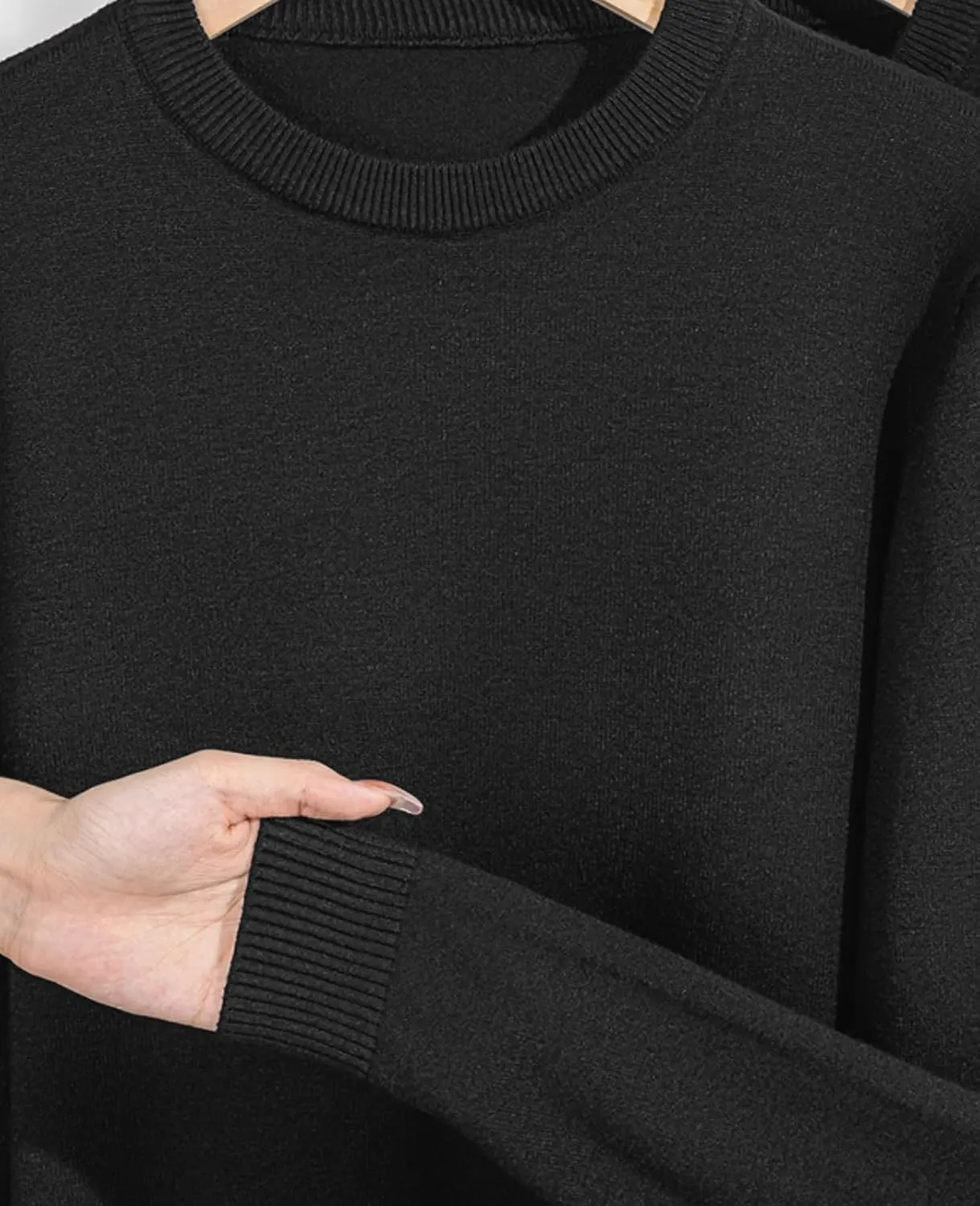QUALFORT Women's Sweaters Long Sleeve Soft Lightweight Basic Knitted Pullover Sweater