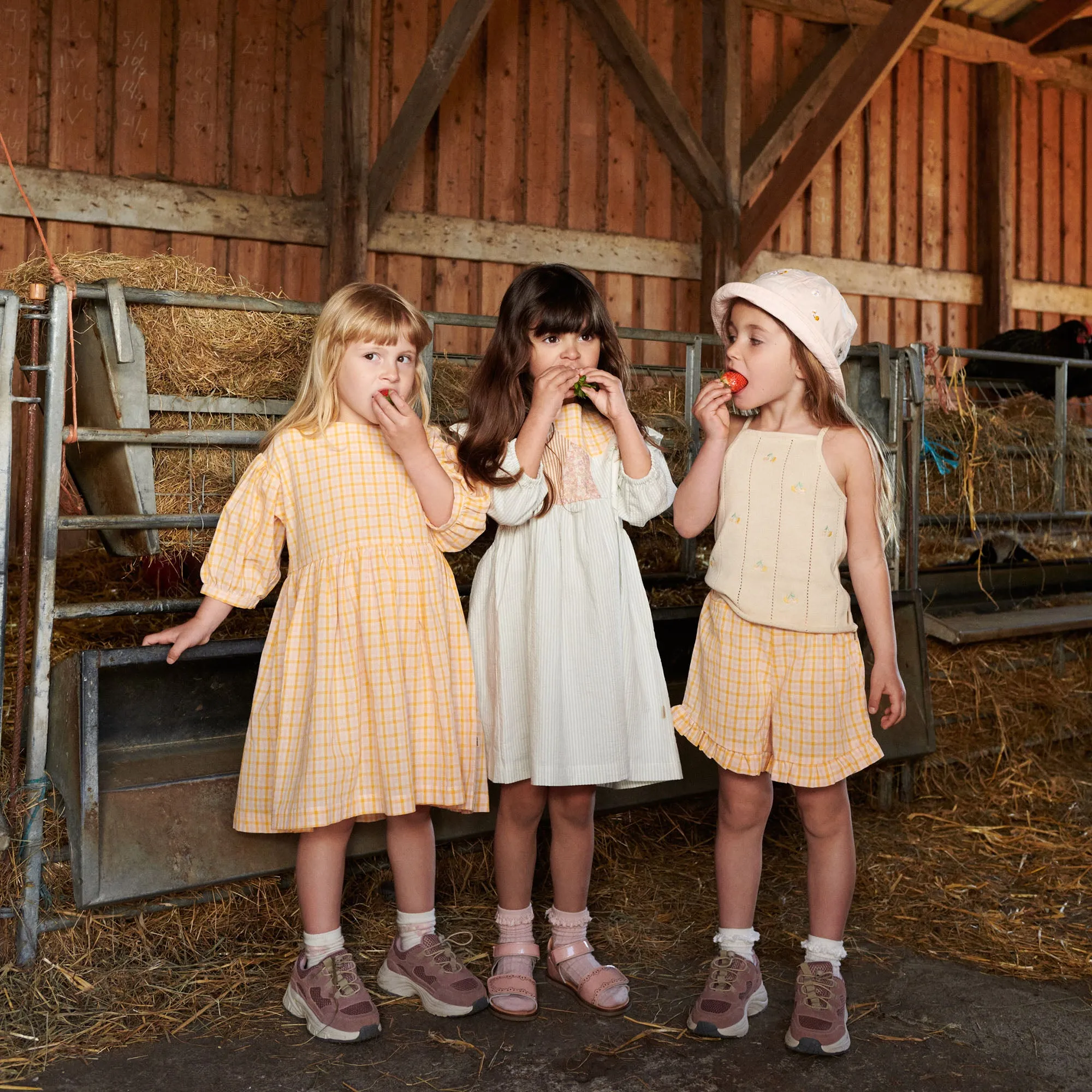 Shorts Camille - yellow check