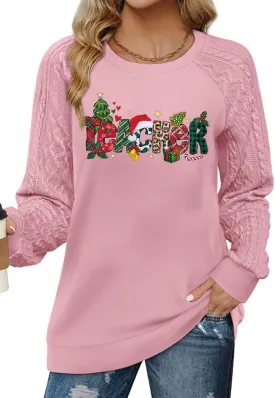 Ugly Christmas Sweaters for Women 2024: Merry Xmas Sweaters Vintage Winter Crewneck Sweater Knit Tops