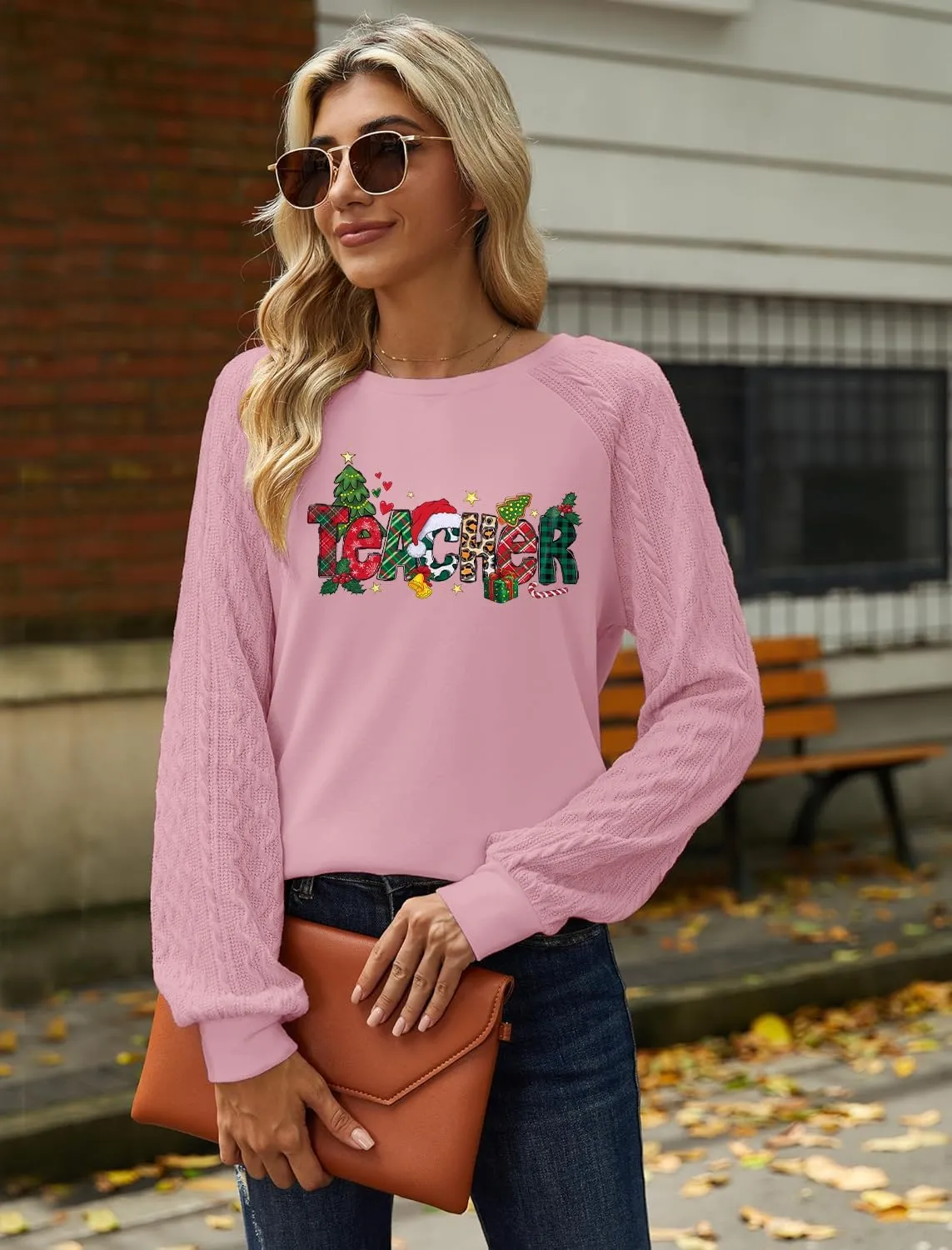 Ugly Christmas Sweaters for Women 2024: Merry Xmas Sweaters Vintage Winter Crewneck Sweater Knit Tops