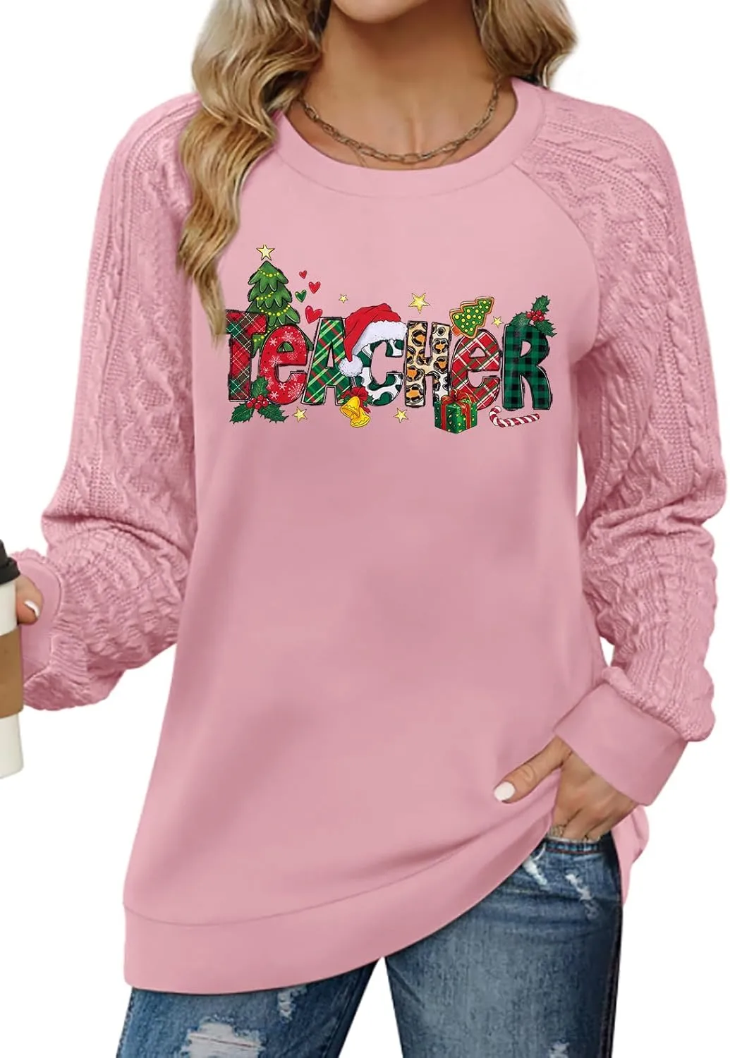 Ugly Christmas Sweaters for Women 2024: Merry Xmas Sweaters Vintage Winter Crewneck Sweater Knit Tops