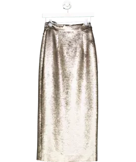 Wiggy Kit Metallic The Eva Skirt In Pewter UK XS