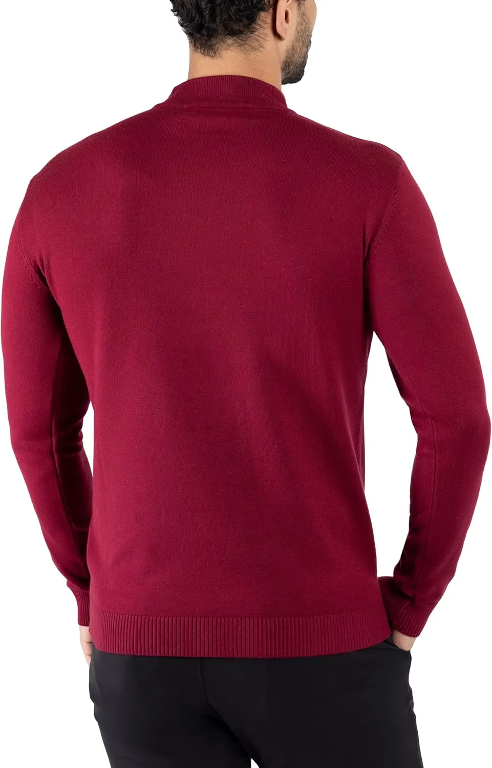 X RAY Mens Mock Neck Sweater, Soft Slim Fit Pullover Top, Basic Mock Neck Sweater for Men