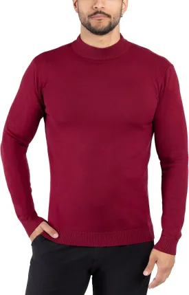 X RAY Mens Mock Neck Sweater, Soft Slim Fit Pullover Top, Basic Mock Neck Sweater for Men